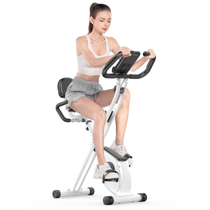 Vélo d'appartement pliable 3 en 1 - Dskeuzeew vélo d'intérieur magnétique avec écran LCD - 8 niveaux de résistance - Image 1