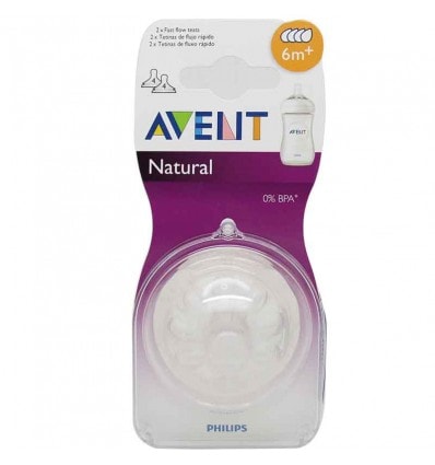 Avent Natural Tetina Flujo Rapido 2 unidades - Image 1