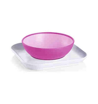 Mam Plato y Bowl Rosa - Image 1