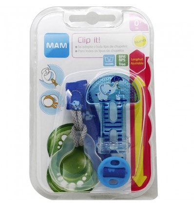 Mam Cadena Sujeta Chupetes Clip Azul - Image 1