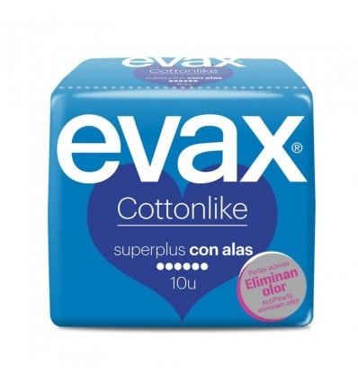 Evax Cottonlike Alas Super Plus 10 compresas - Image 1