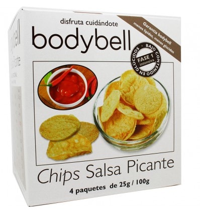 Bodybell Chips Salsa Picante 4 Sobres 100 g - Image 1
