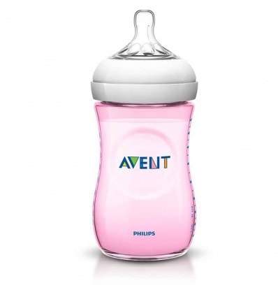 Avent Natural Biberon 260 ml Rosa - Image 1