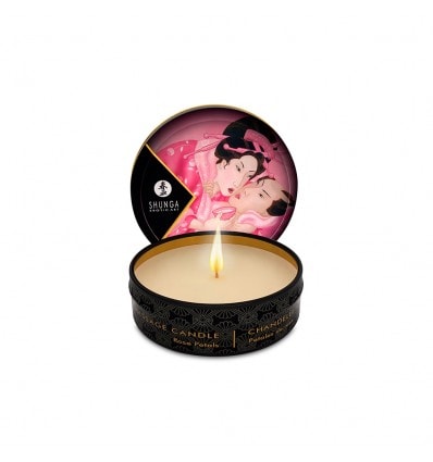 Shunga Mini Vela Masaje Pétalos de Rosa 30ml - Image 1