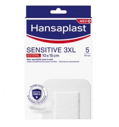 Hansaplast Sensitive 3XL 5 Apósitos 10x15cm - Image 1