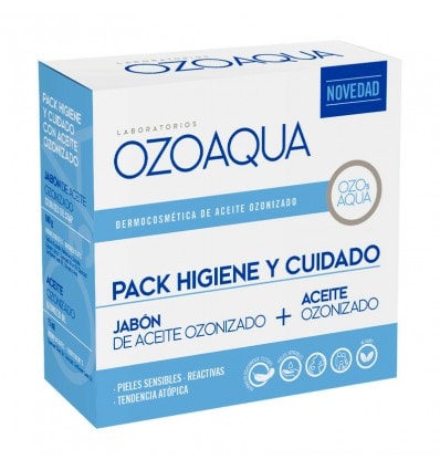 Ozoaqua Pack Aceite Ozonizado 15ml + Jabon Pastilla 100g - Image 1