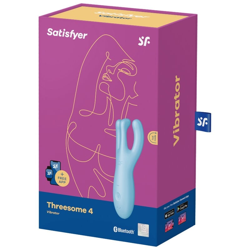 Satisfyer Threesome 4 Vibrador App Azul - Image 1