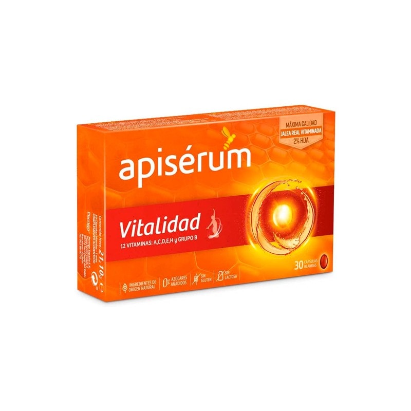 Apisérum Vitalidad Jalea Real 30 Cápsulas - Image 1
