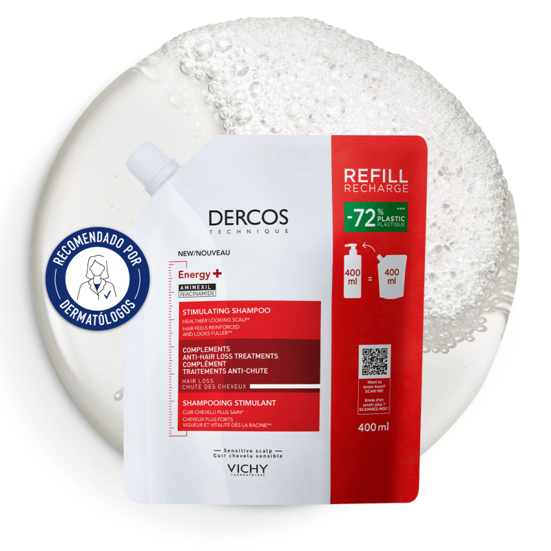 Dercos Champú Eco refill Energy+ 400ml - Image 1