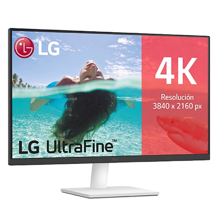 Monitor LG UltraFine 27US500-W - 27'' , panel IPS, 4K UHD (3840 x 2160), 60 Hz, HDR10, 5 ms (GtG), Negro, DCI-P3 90% , ajuste en Inclinación (eje horizontal) - 27US500-W.EEU - Image 1