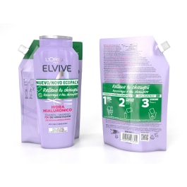 L'Oréal París
Elvive Hidra Hialuronico Duplo Champú + Ecopack - Image 1