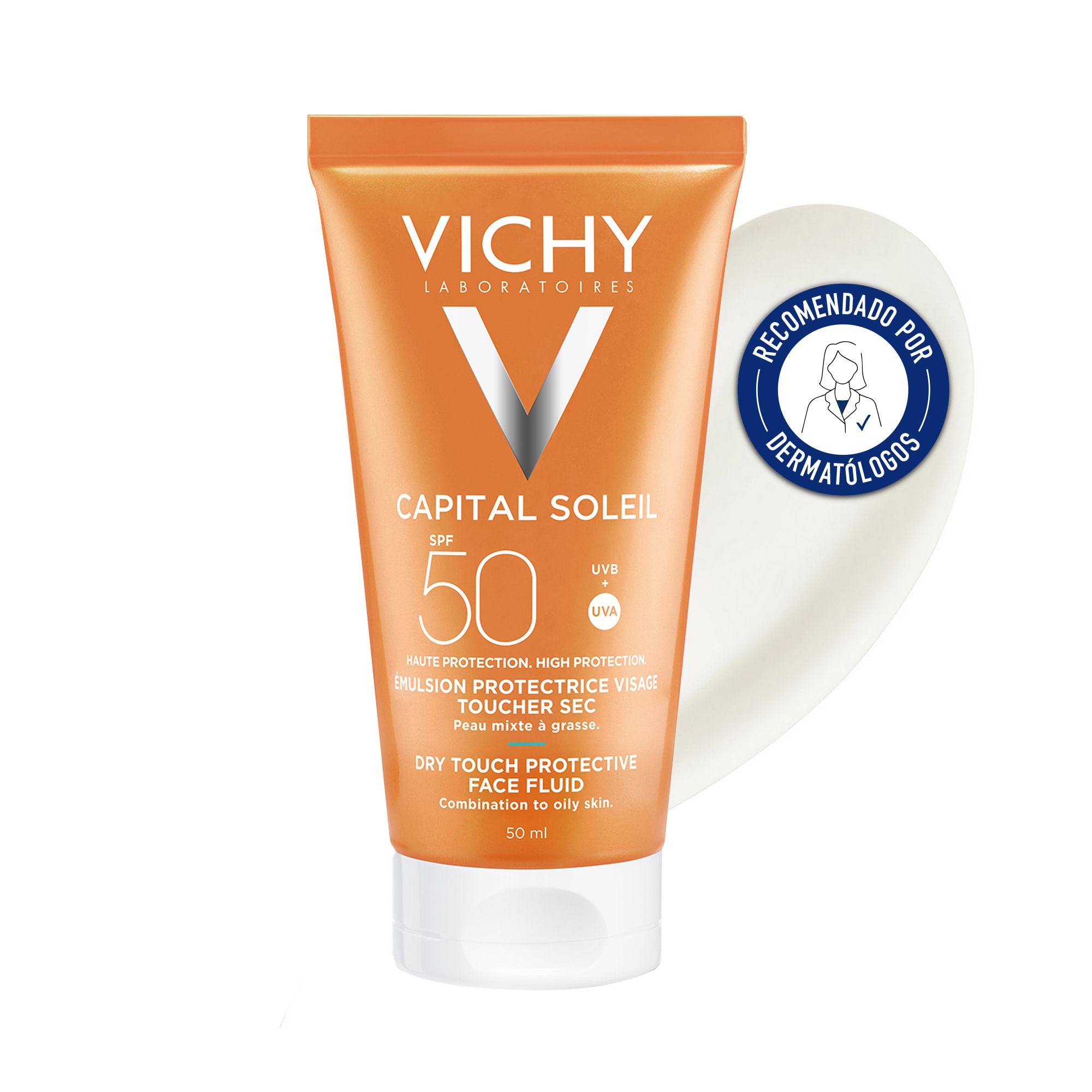Vichy
Capital Soleil SPF50 Emulsión Facial Acabado Seco - Image 1