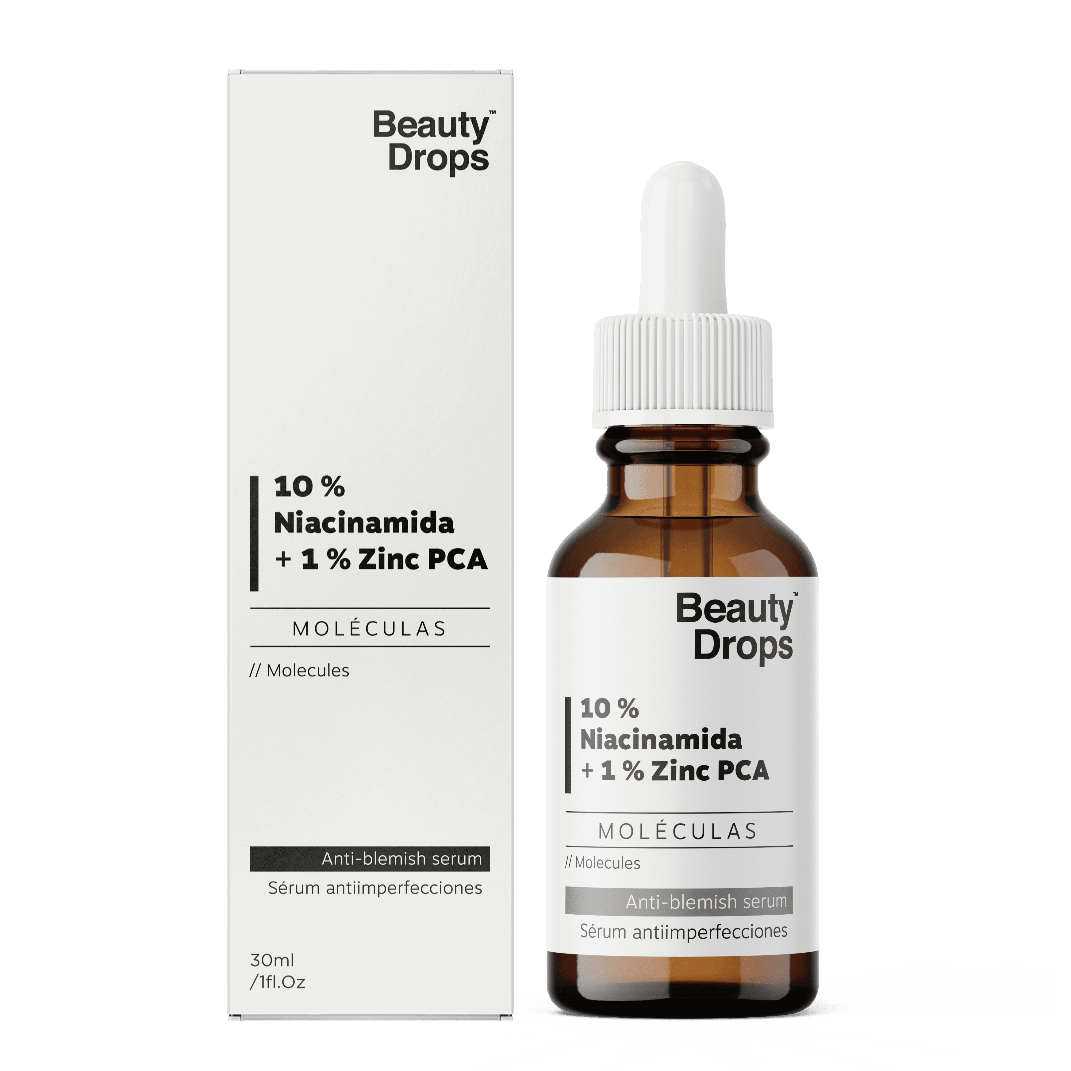 Beauty Drops
10% Niacinamida + 1% Zinc PCA Sérum anti-imperfecciones