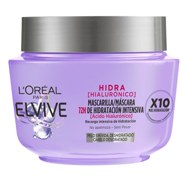 L'Oréal París
Elvive Hidra Hialurónico Mascarilla 72h Hidratación Intensiva