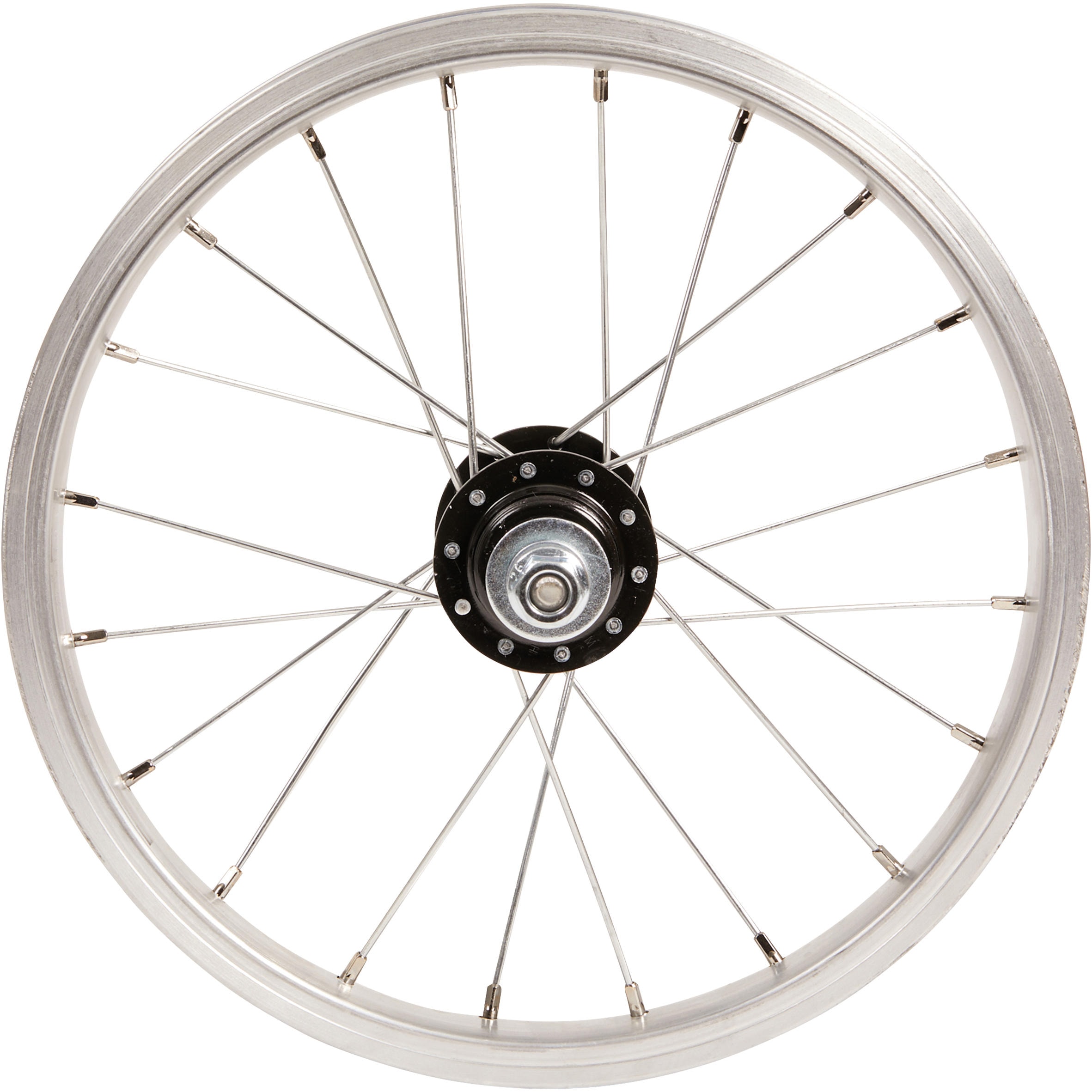 Roue vélo enfant 14 pouces arrière roue libre frein tambour/vrake argent - Image 1