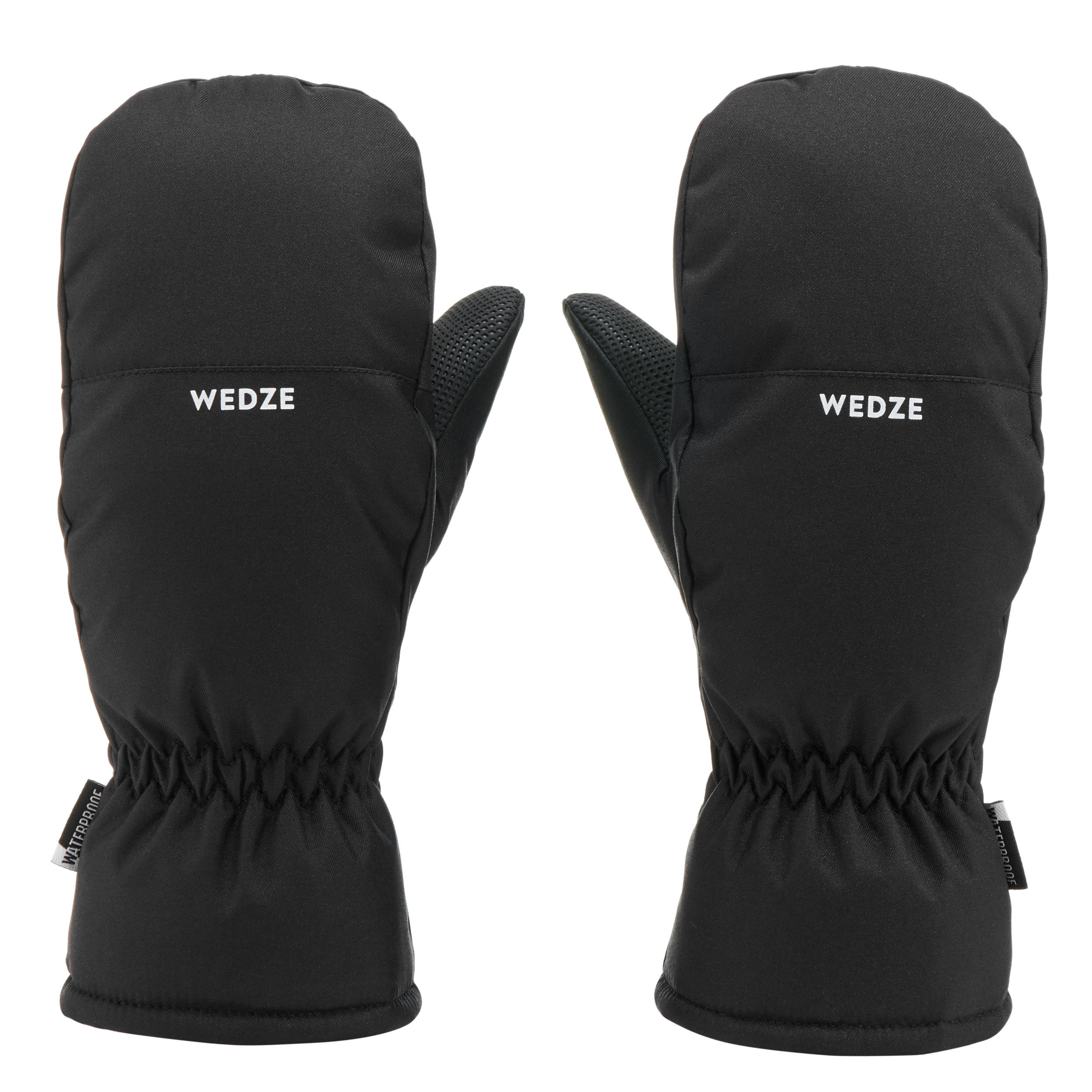 MOUFLES DE SKI ENFANT CHAUDES ET IMPERMEABLES 100 NOIRES - Image 1