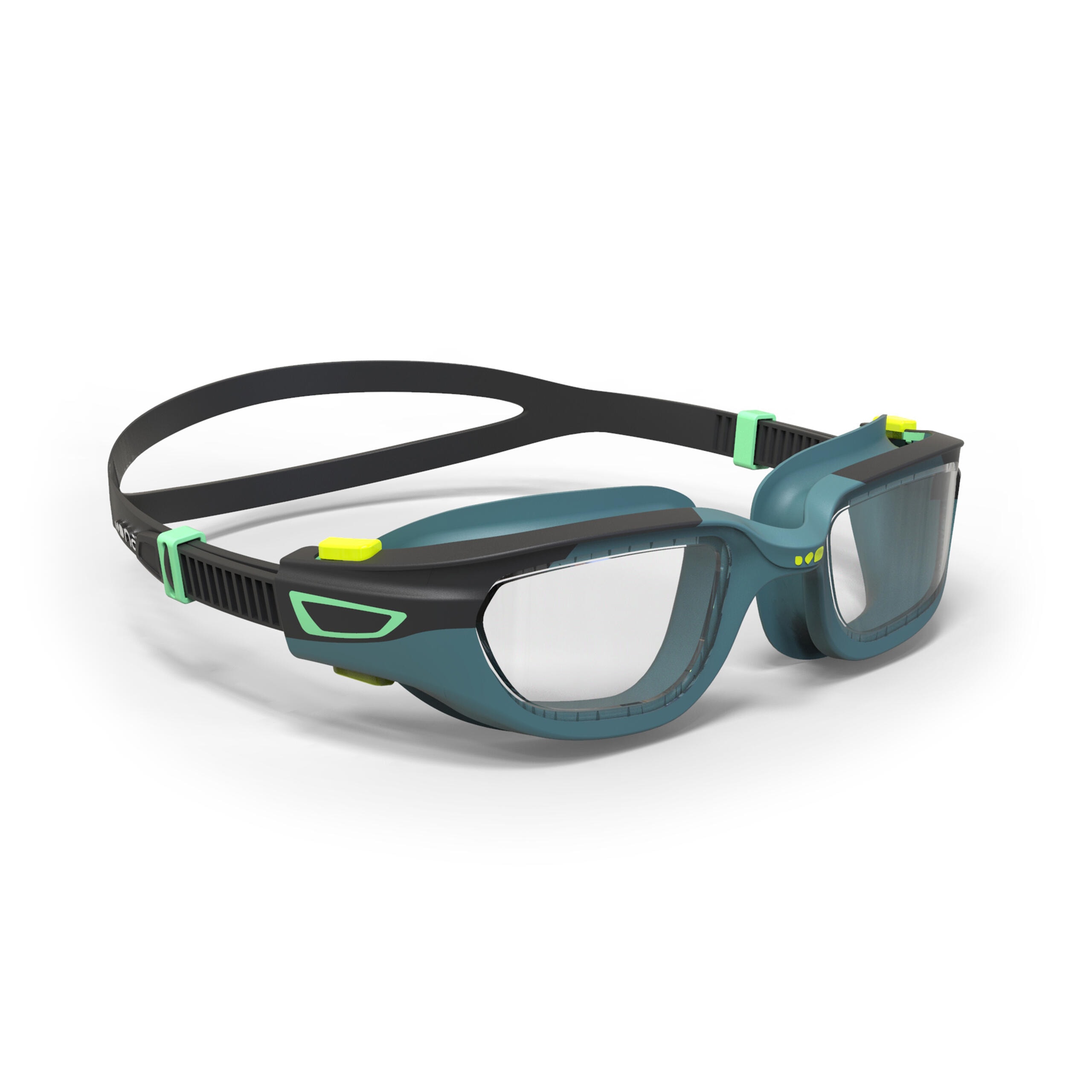 Lunettes de Natation Enfants Verres Clairs SPIRIT Noir Bleu - Image 1