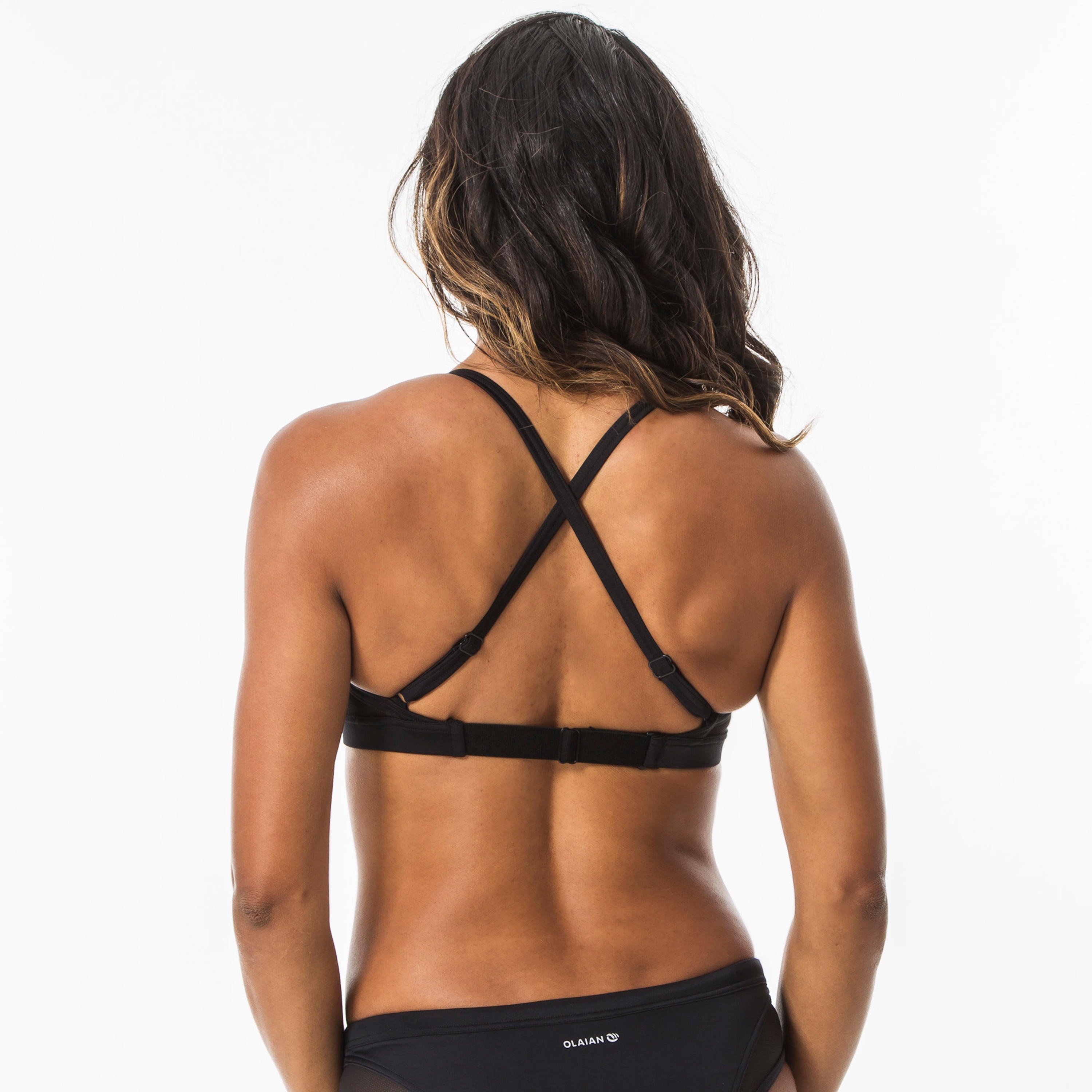 Haut de maillot de bain brassière de surf femme double réglage plat ELISE NOIRE - Image 1