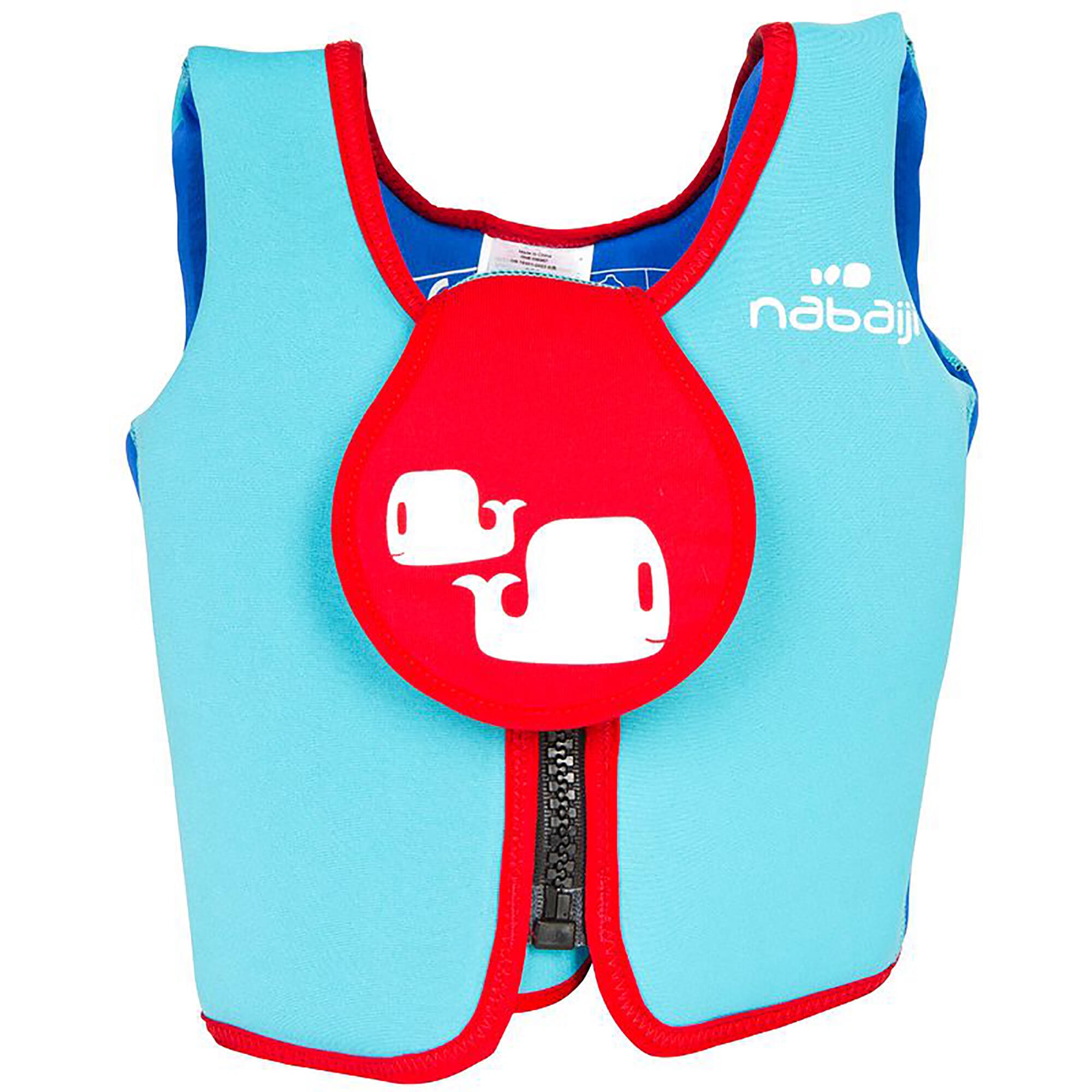 Gilet de natation mousse bleu-rouge - Image 1