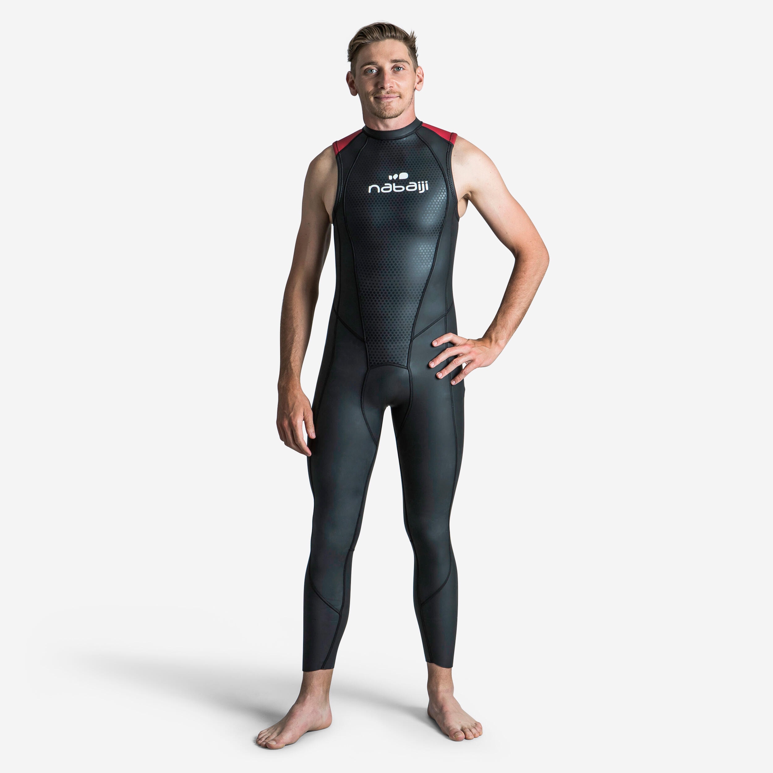 COMBINAISON NATATION EAU LIBRE NÉOPRÈNE HOMME SANS MANCHE OWS 500 2/2 mm - Image 1
