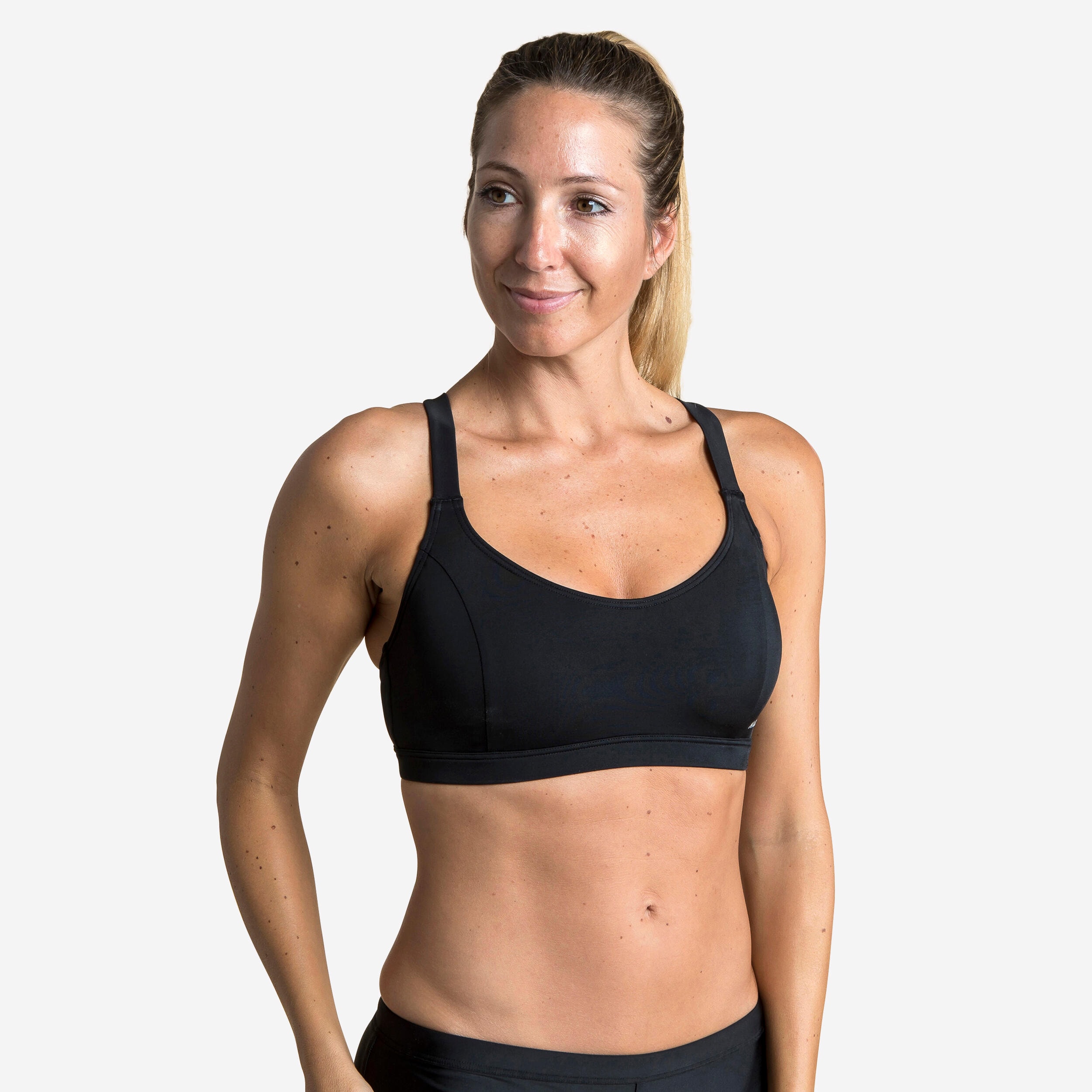 Haut de Maillot de Bain de Natation Femme Vega Noir - Image 1