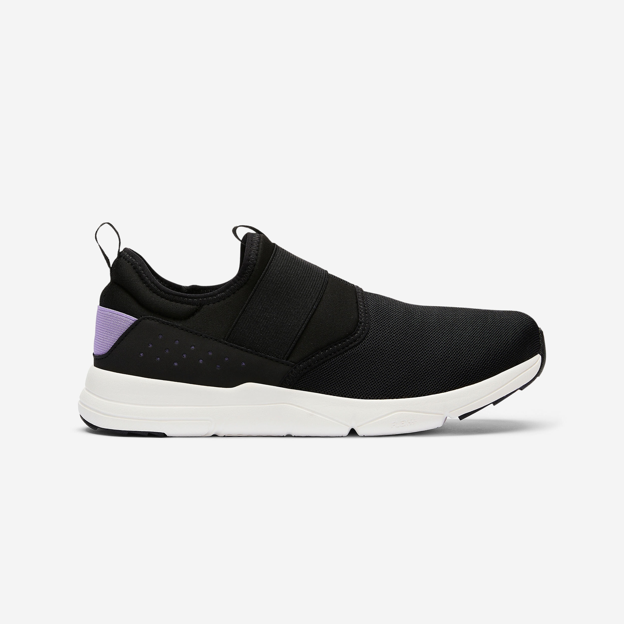 Chaussures marche urbaine femme PW 160 Slip On noir lila - Image 1