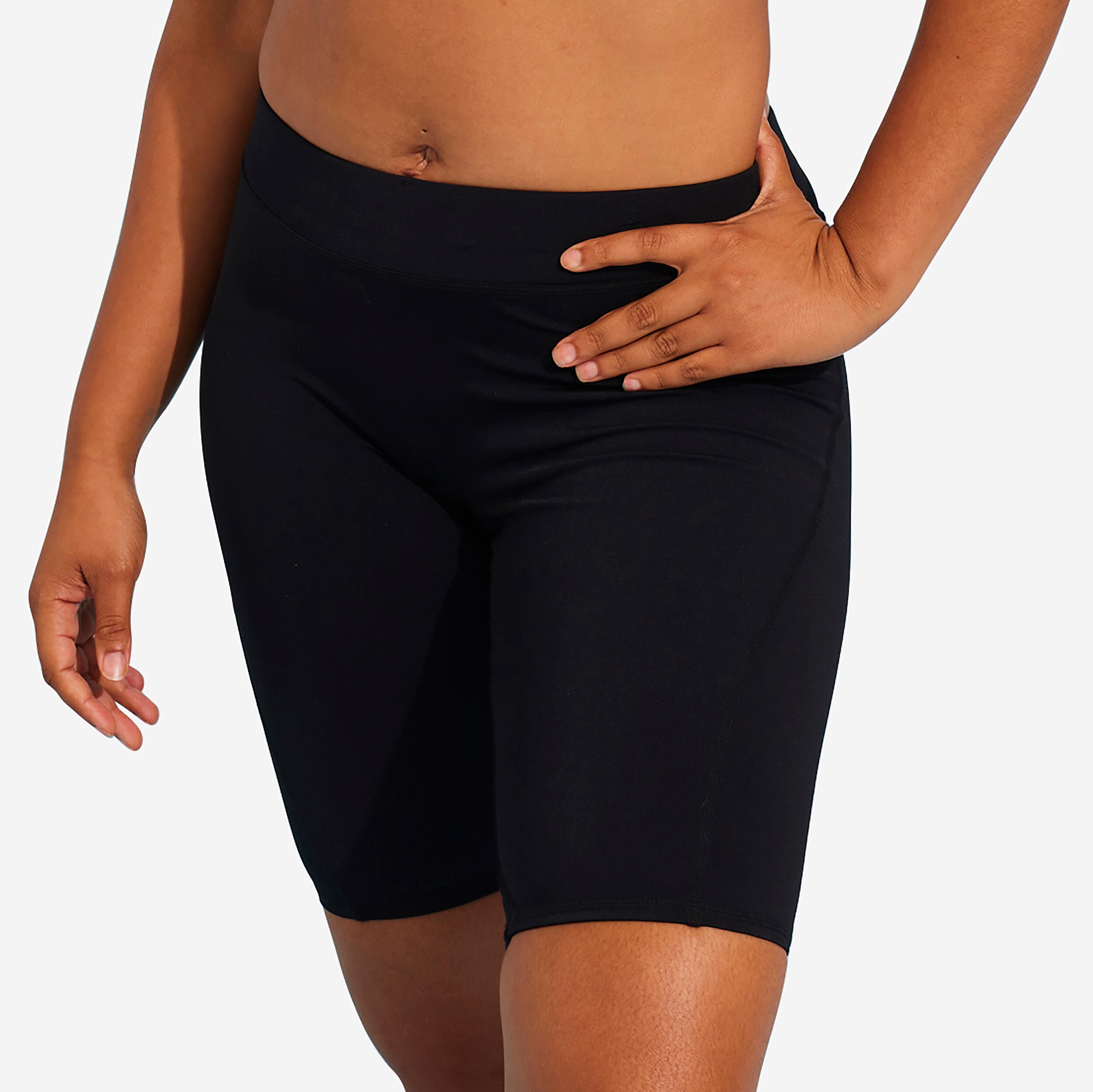 Bas de maillot de bain short jammer aquagym-aquabike femme mila noir - Image 1