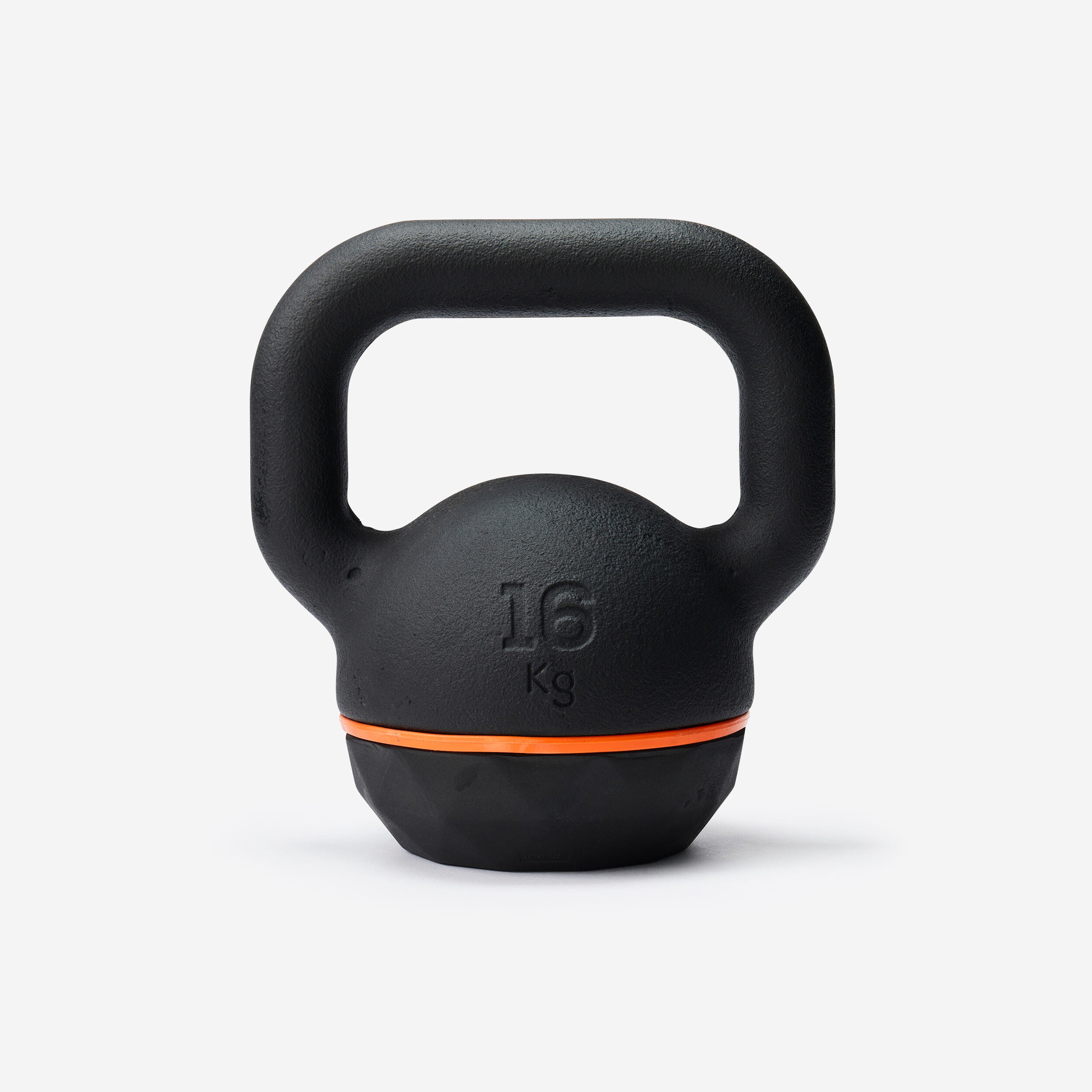 Kettlebell en fonte et base caoutchouc 16 kg, composé à 80 % de fonte recyclée - Image 1
