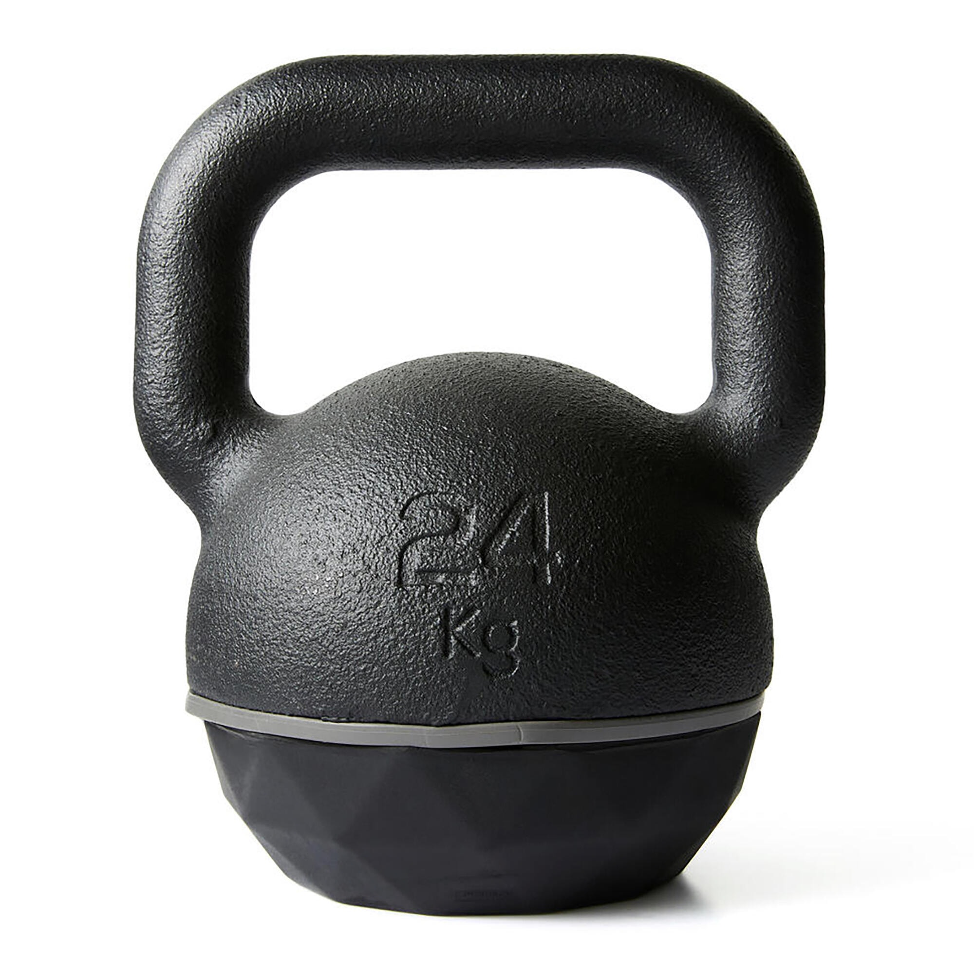 Kettlebell en fonte et base caoutchouc 24 kg, composé à 80 % de fonte recyclée - Image 1