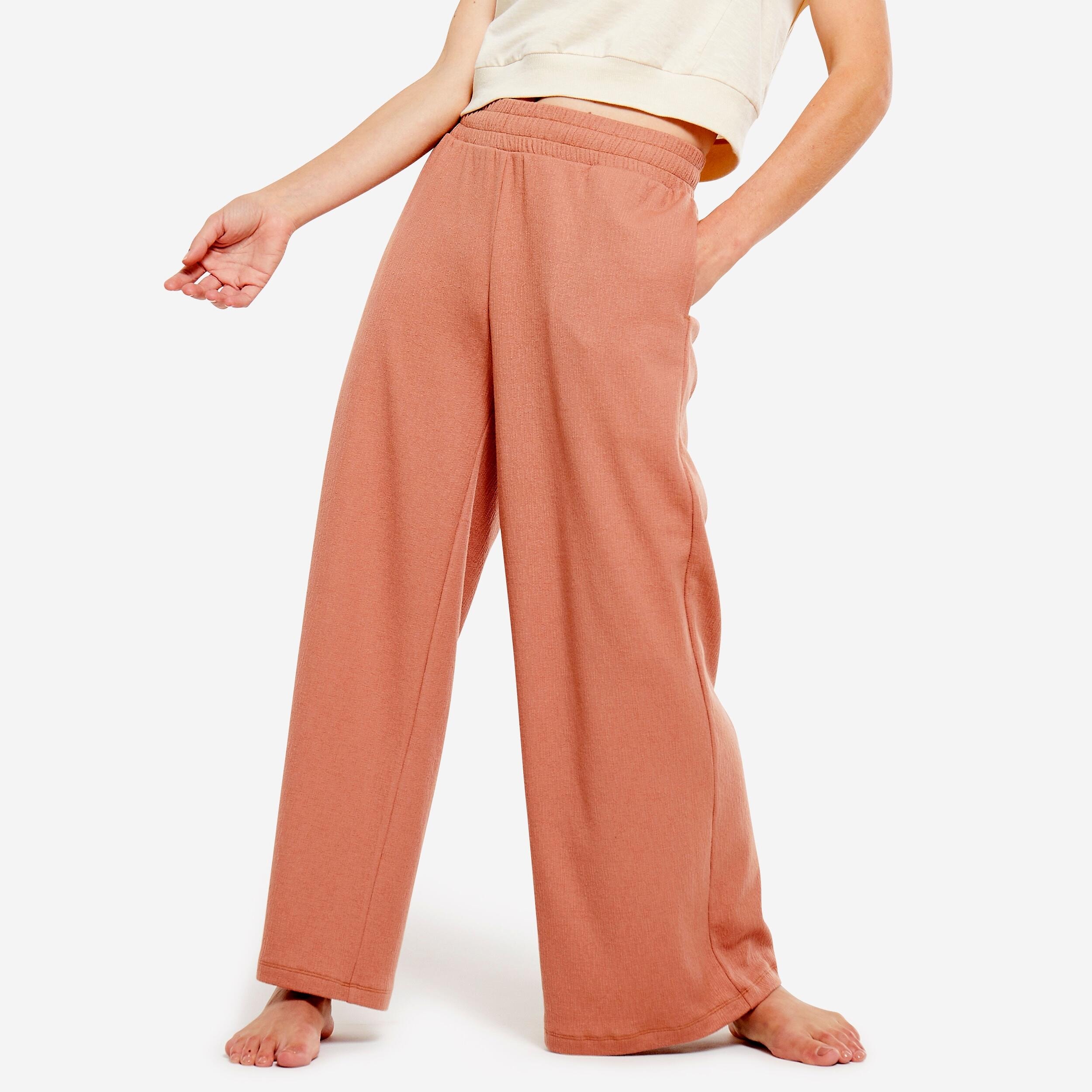 Seconde vie - Pantalon yoga de retraite femme, marron sépia - Image 1