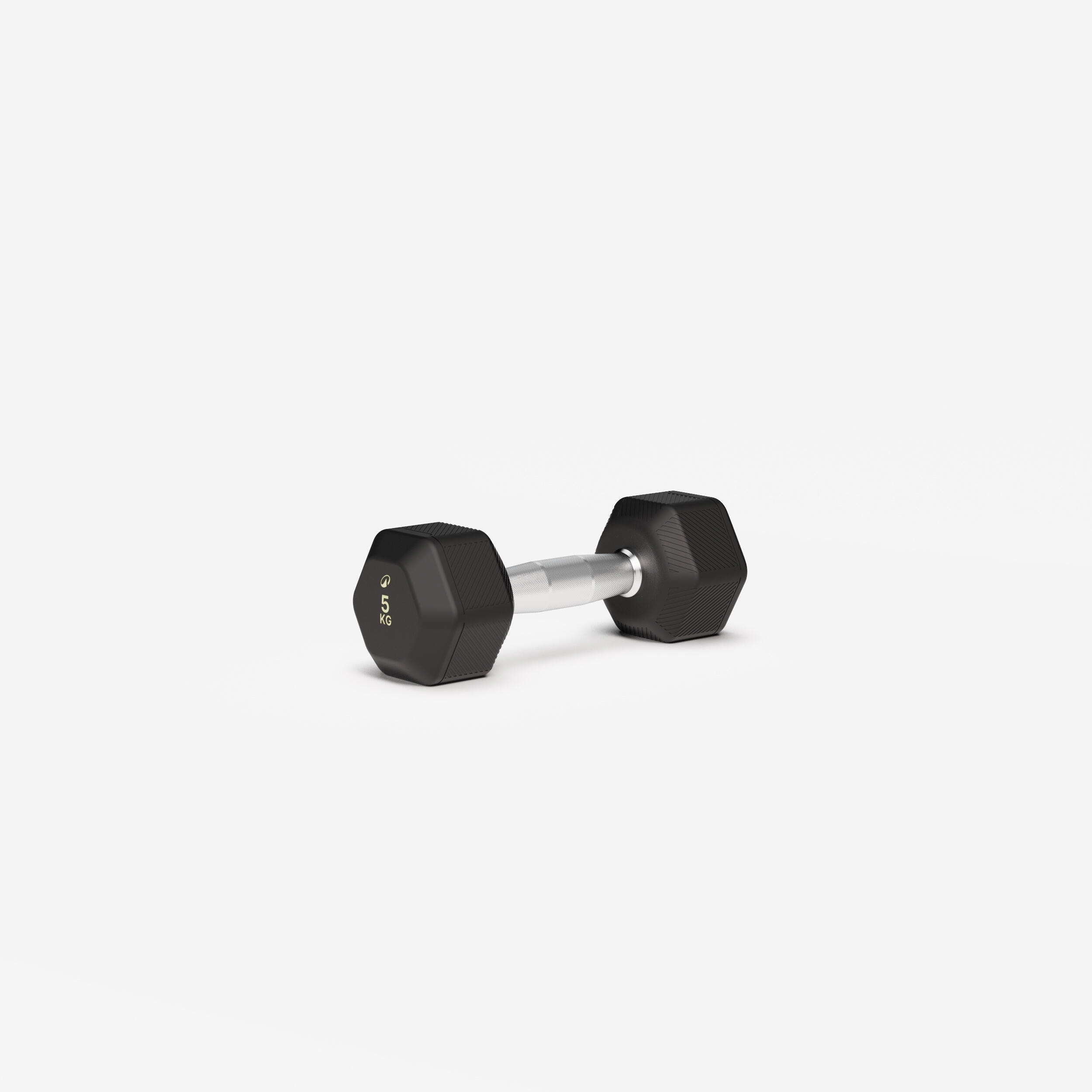 Haltère de crosstraining et musculation Dumbell hexagonale 5 kg, noir - Image 1