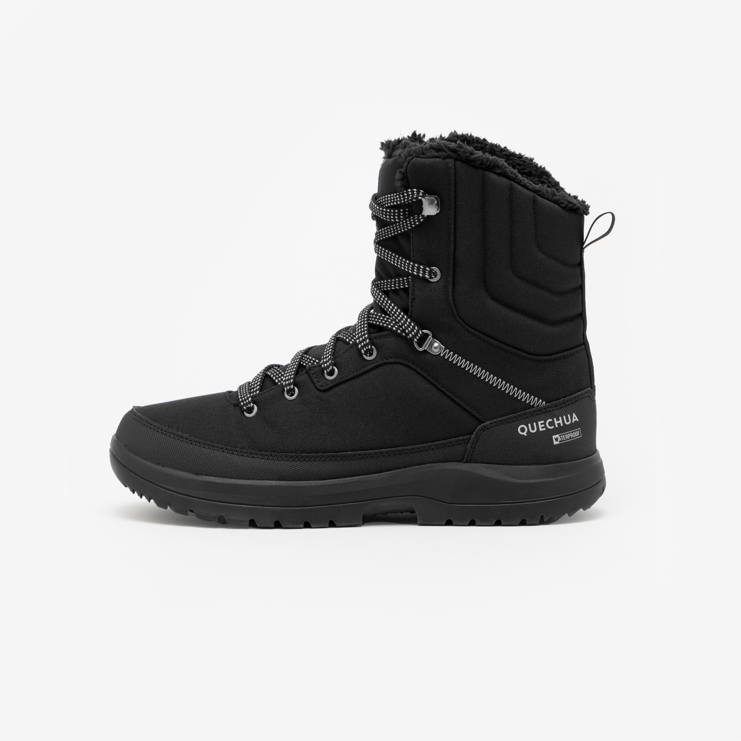 Chaussures de randonnée chaudes et imperméables homme, NH100 Haute noir - Image 1
