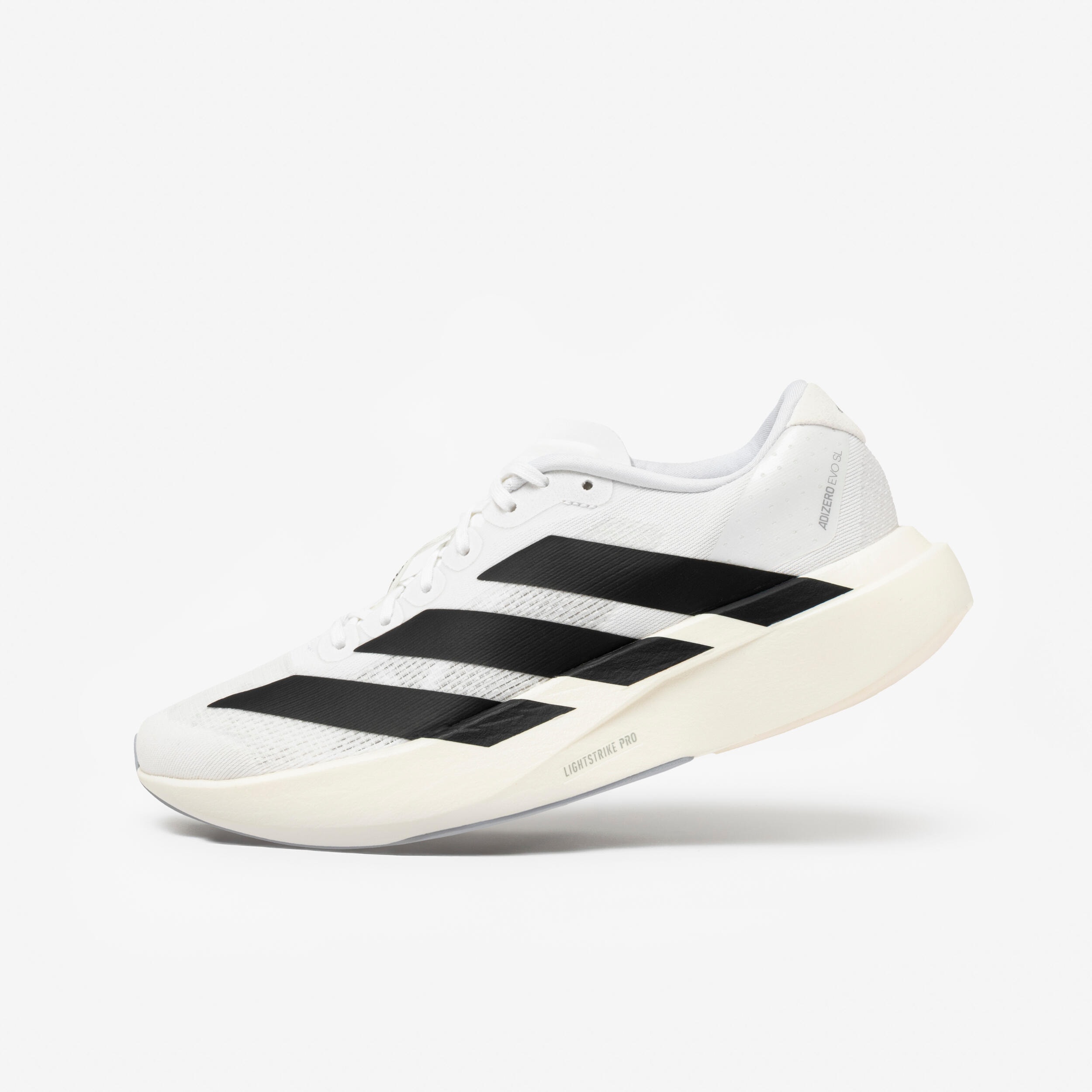 Chaussures running légères femme, adidas Adizero Evo SL noires et blanches - Image 1