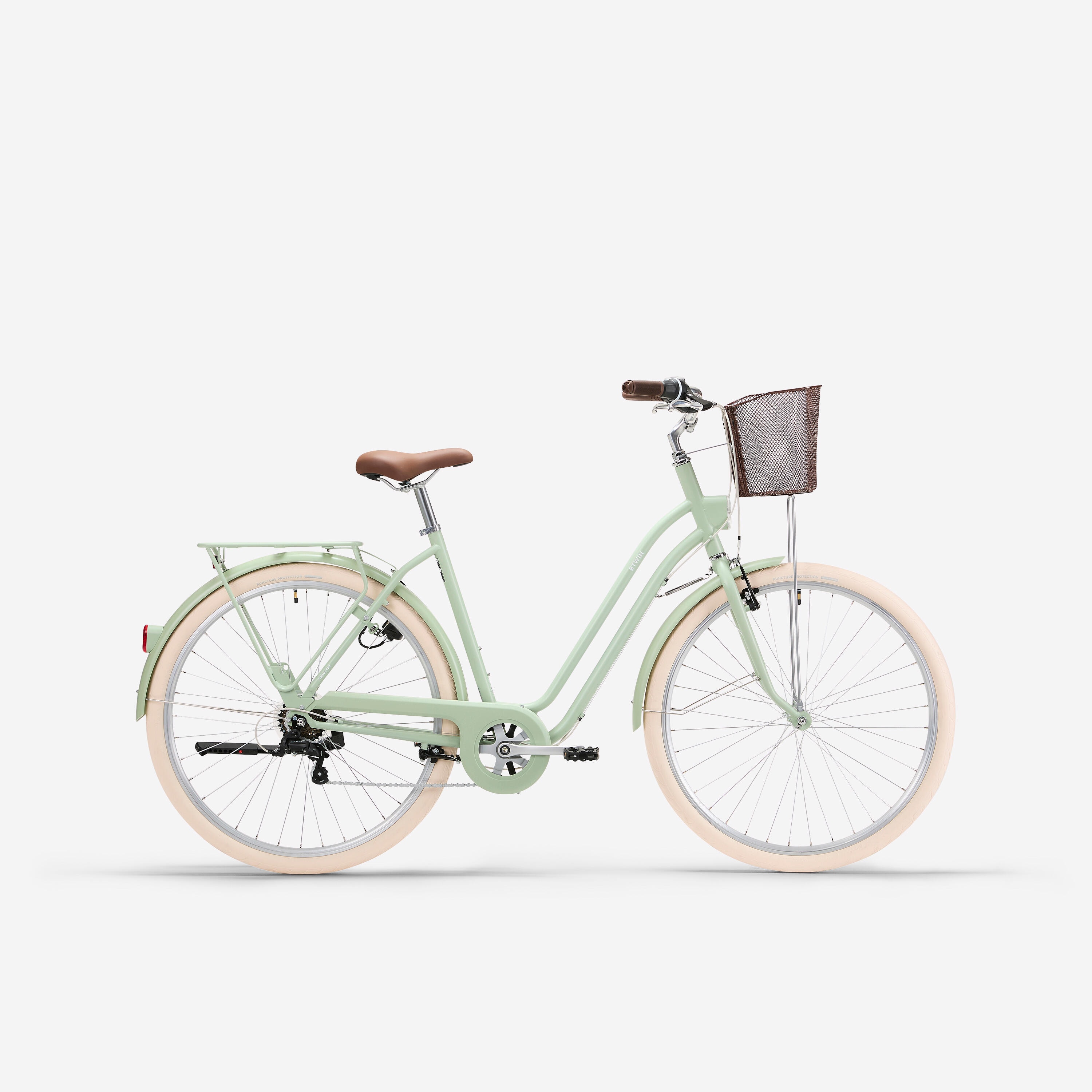 Vélo de ville cadre bas 520 vert amande - Image 1
