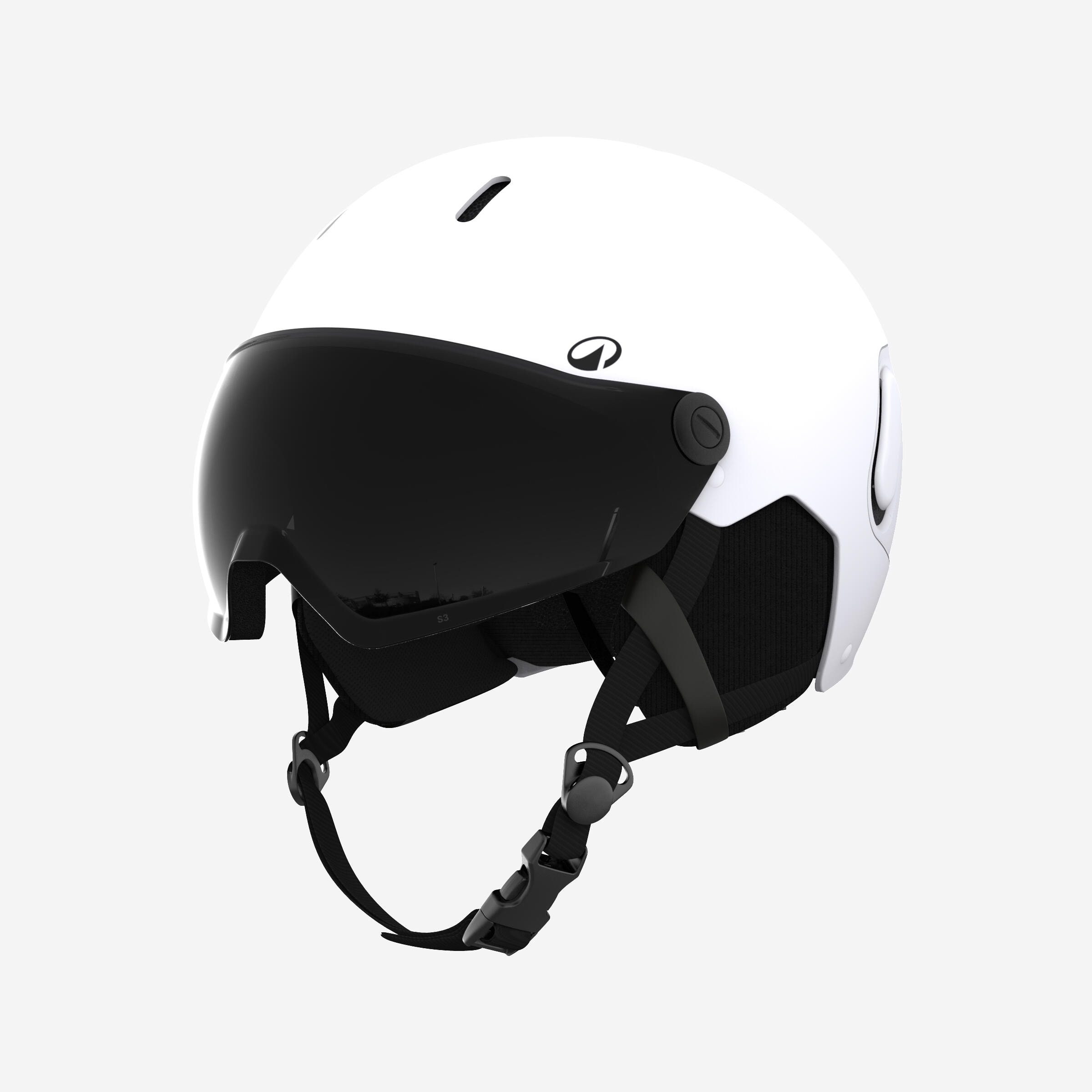 Casque de ski avec visière adulte, PST 150 blanc - Image 1