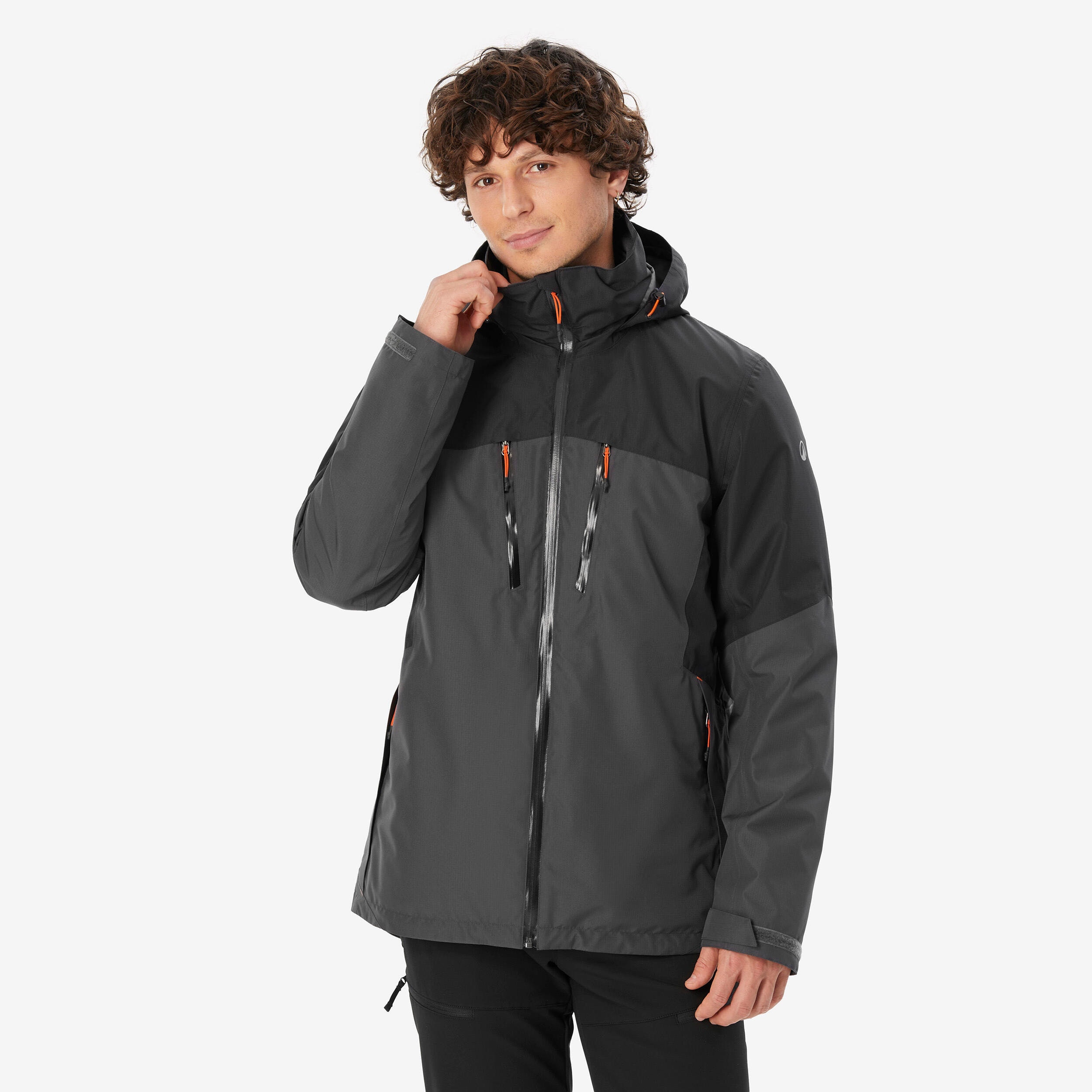 Veste 3en1 de randonnée -10°C imperméable homme, MH500 Mountain gris - Image 1