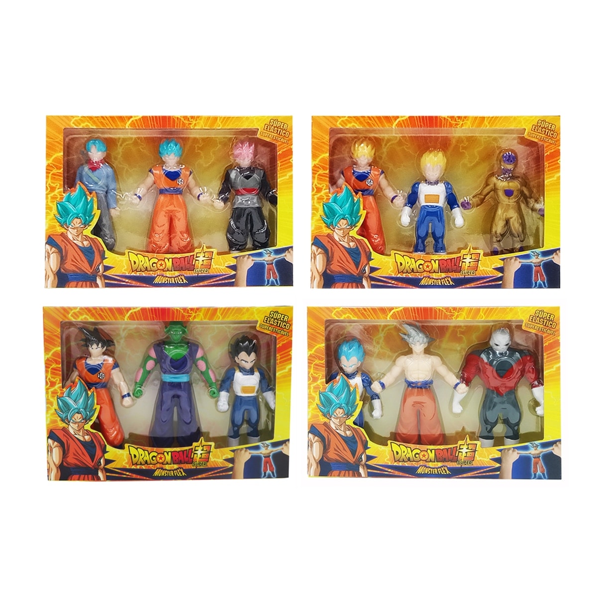 Bizak - Monsterflex Dragon Ball pack de 3 personajes de Dragon Ball para estirar y retorcer. - Image 1
