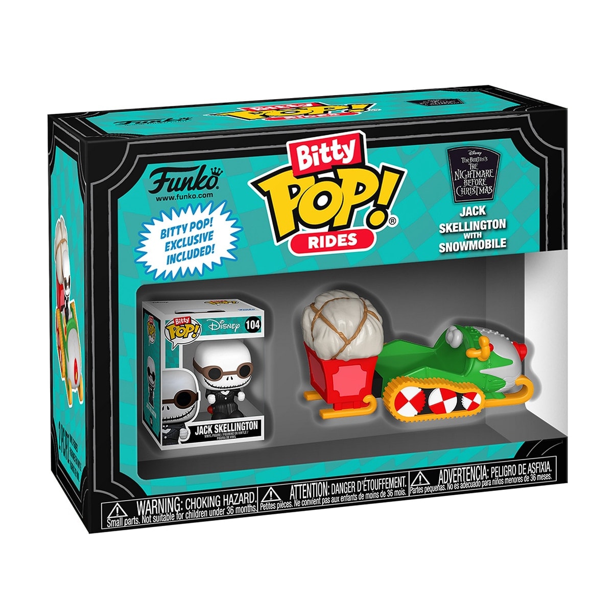 Funko - Funko Bitty POP Ride Pesadilla Antes de Navidad Jack en Trineo Disney. - Image 1