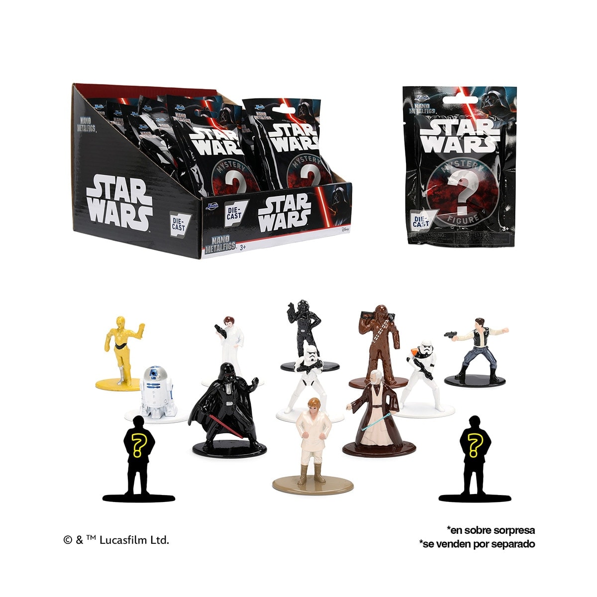Jada - Sobre con figura sorpresa de metal pintado de un personaje clásico Star Wars metal de 4cm Jada. - Image 1
