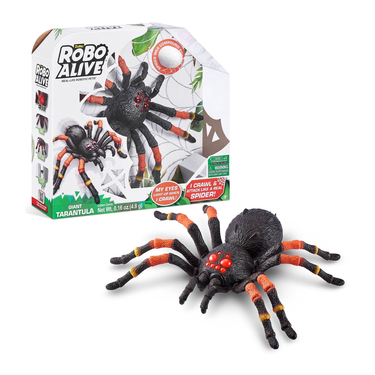 Robo Alive - Tarantula Gigante electrónica de Robo Alive con movimiento y luz. Más de 30cm. - Image 1