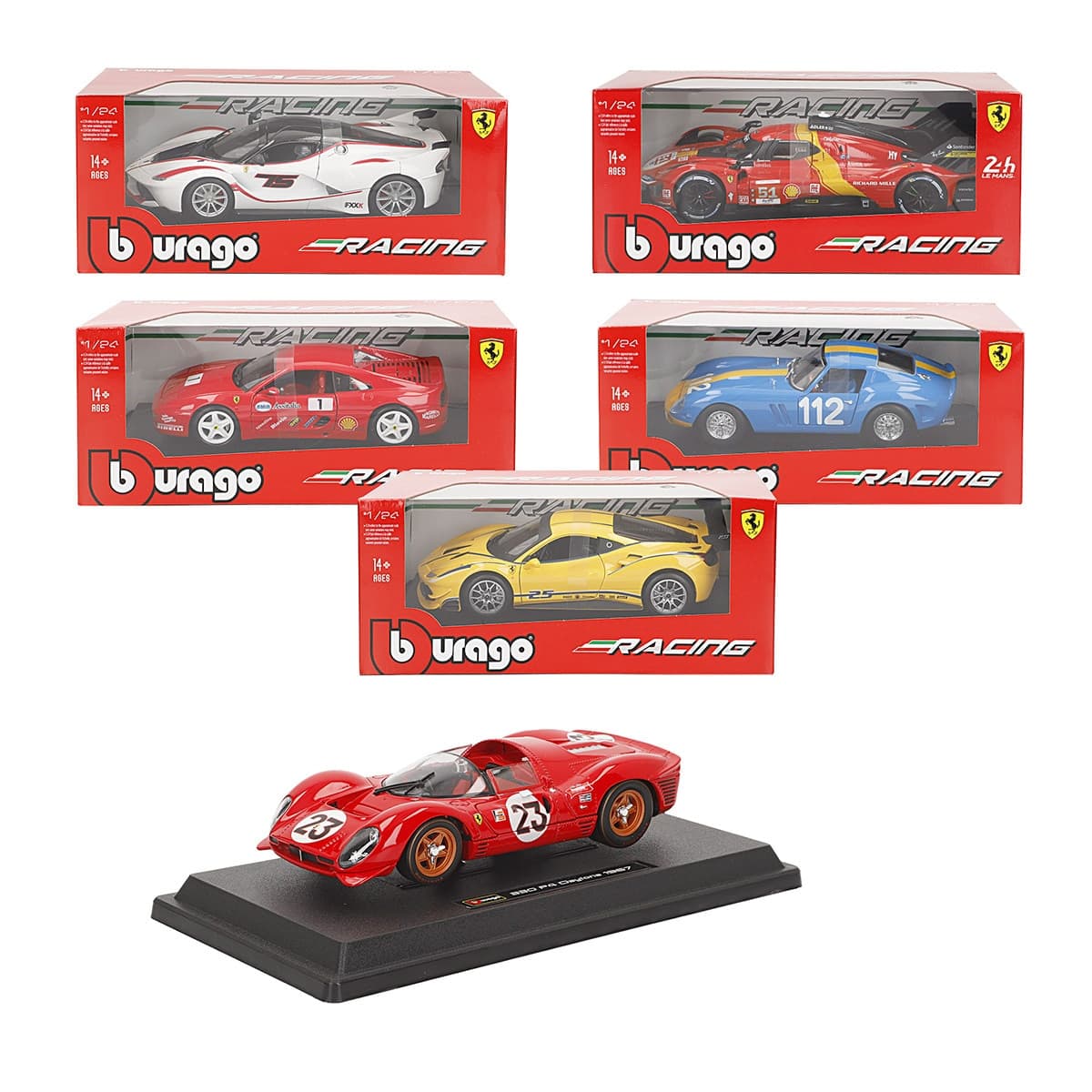 Burago - Coche Metal 1:24 Ferrari Bburago modelos surtidos.