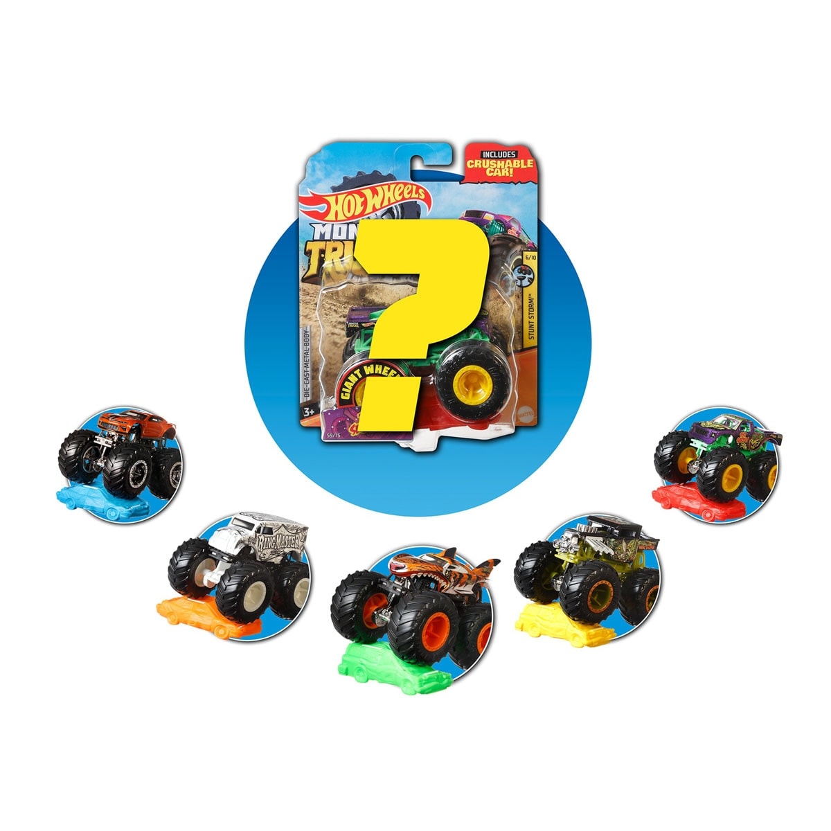 Hot Wheels - Hot Wheels Monster Truck coches de juguetes 1:64, modelos surtidos. - Image 1