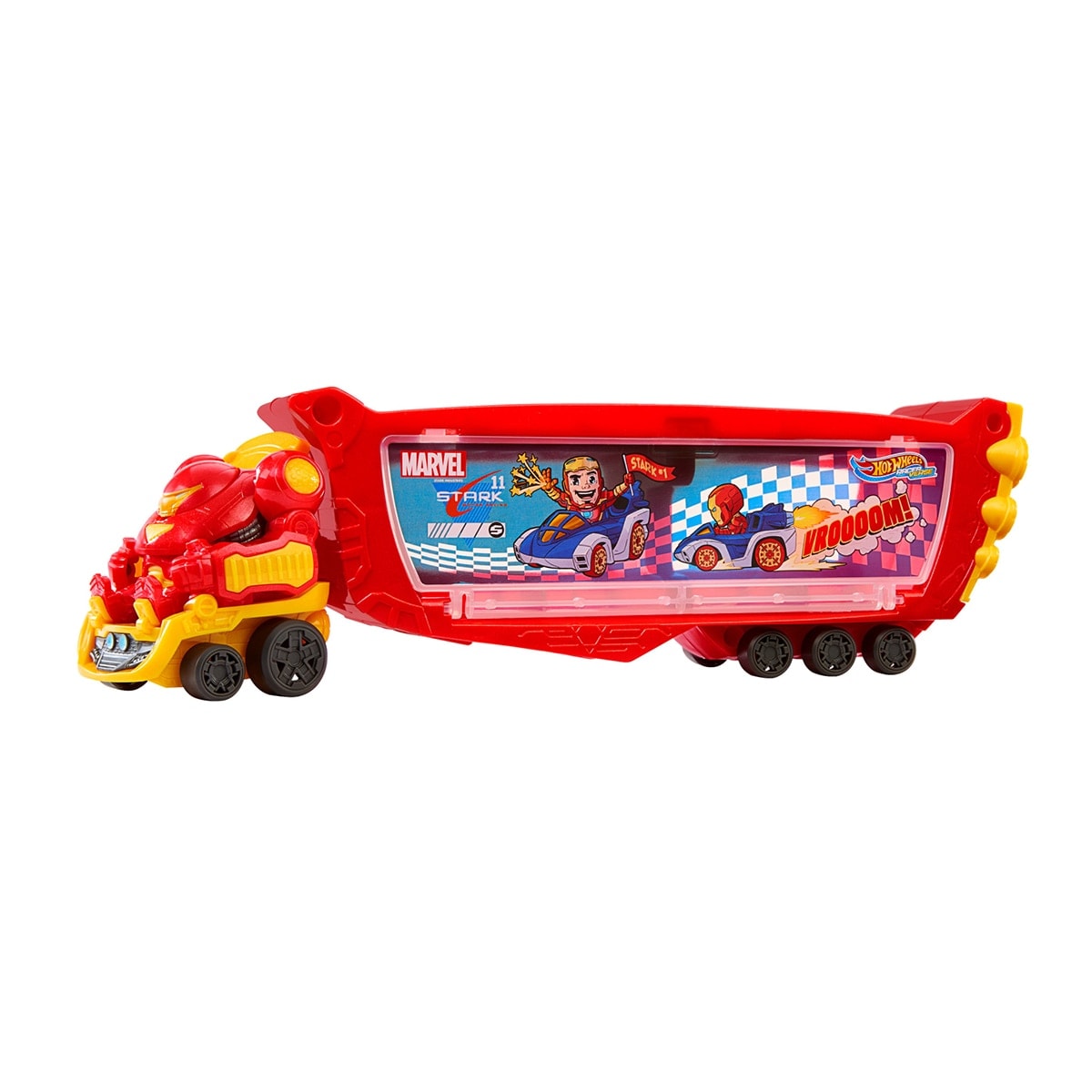Hot Wheels - Camión transporte para coches de juguete Hulkbuster Hot Wheels Racerverse. - Image 1