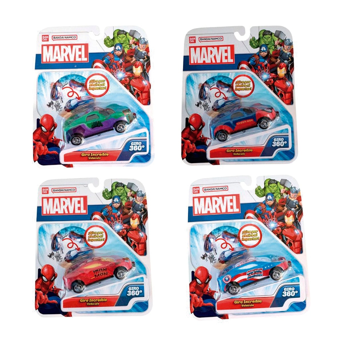 BANDAI - Vehículo de juguete FlipCar Marvel Bandai modelos surtidos. - Image 1