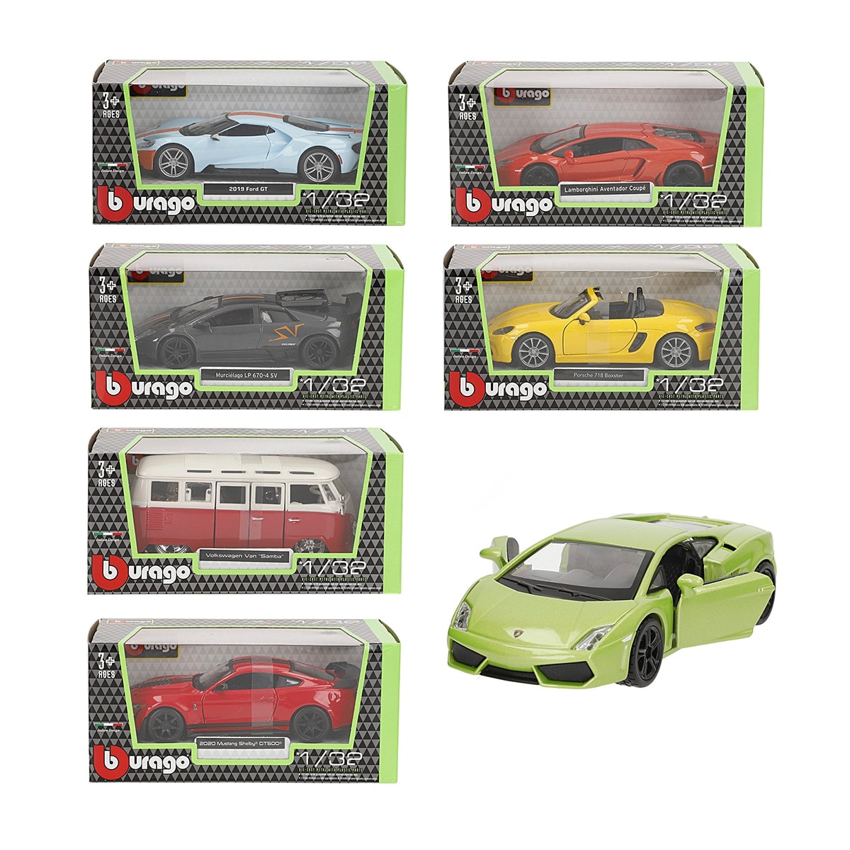 Burago - Colección de coches deportivos clásicos de Metal 1:32 Burago modelos surtidos. - Image 1
