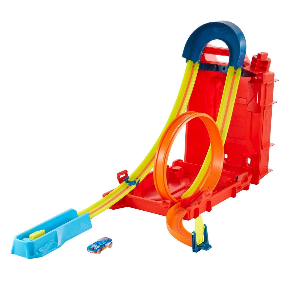 Hot Wheels - Caja Lata de gasolina Set de pistas para coches de juguete Hot Wheels Track Builder. - Image 1