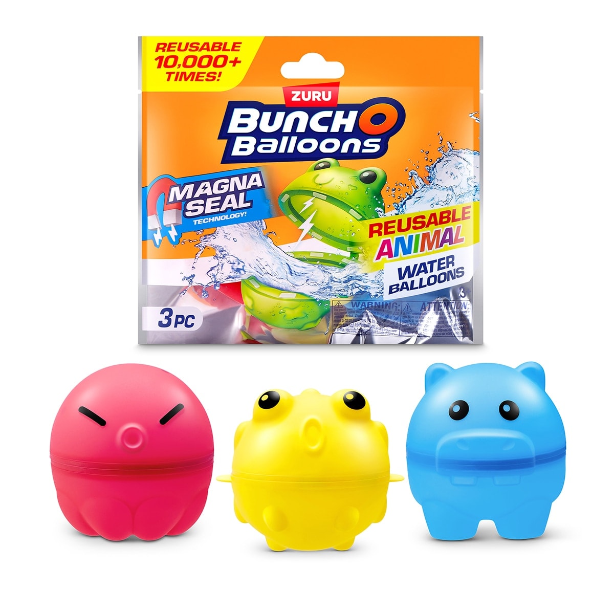 BUNCHOBALLOONS - Pack 3 Globos de agua animales reutilizables Bunch O Ballons modelos surtidos. - Image 1