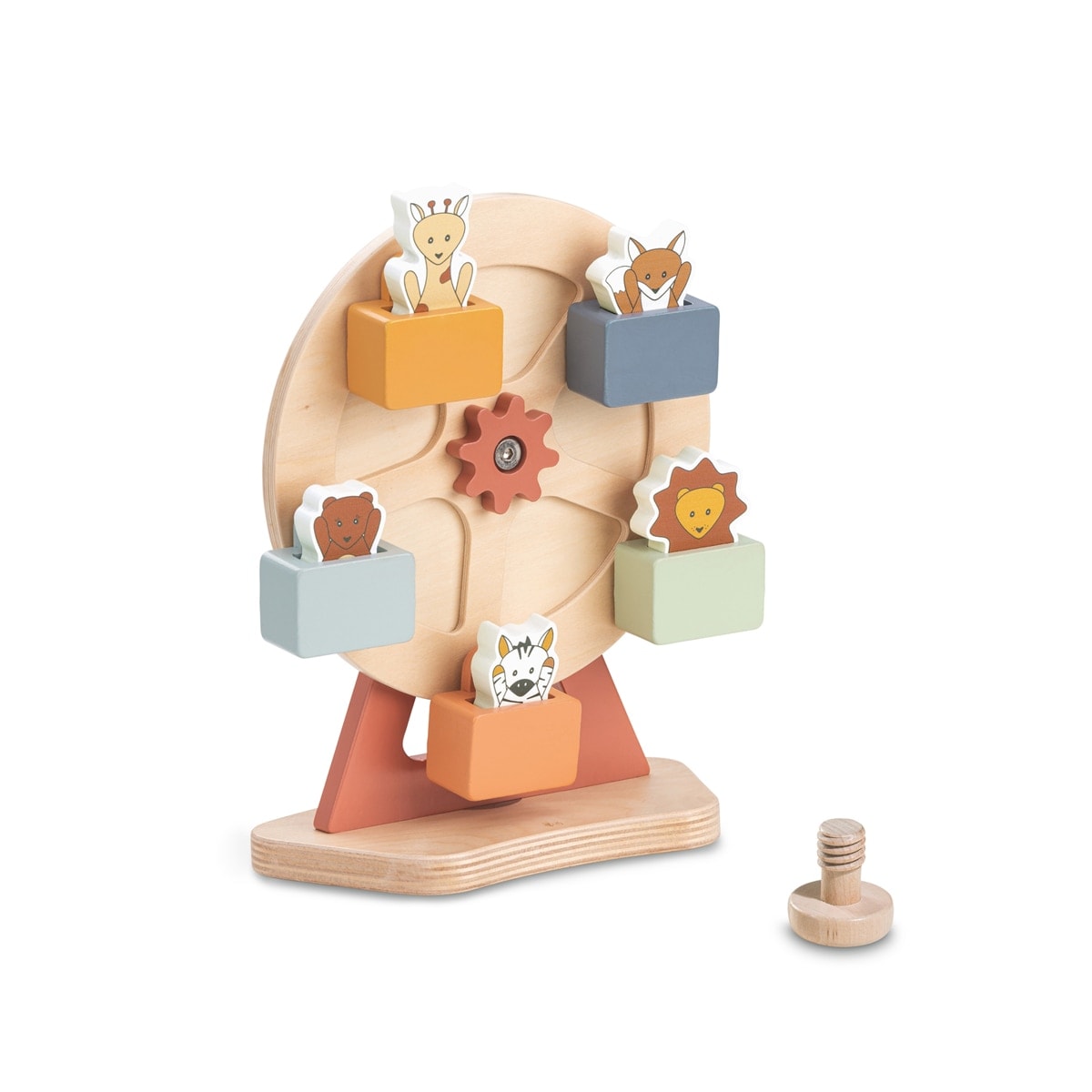 Hauck - Juguete de madera para trona evolutiva Hauck Play Fun Fair S hauck Animals. - Image 1