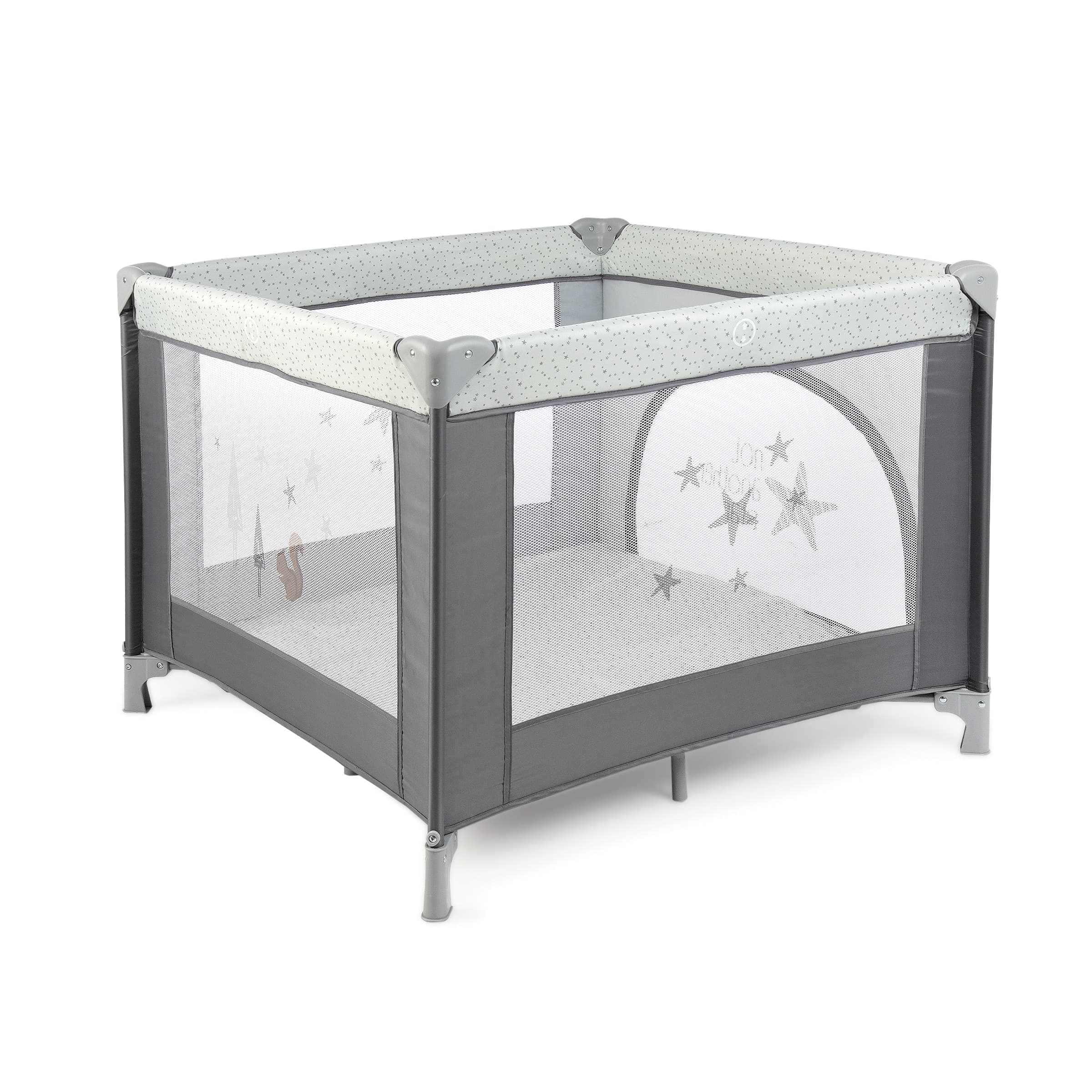 Cotton Juice Baby Home - Parque cuadrado Cotton Juice Baby Home Estrellas gris..