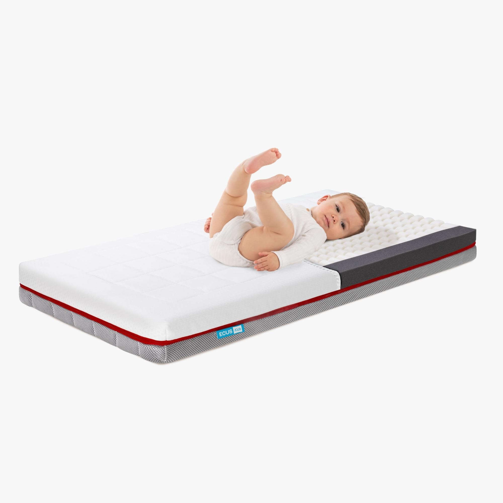 ECUS Kids - Colchón Ecus Kids Pigü Antiplagiocefalia transpirable blanco (disponible en varias medidas). - Image 1